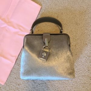 NEW Kate Spade Gray Faux Fur Covered Bag